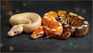 popular morphs (e.g., albino, candy, pied) popular morphs (e.g., albino, candy, pied)