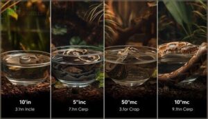 recommended water depth by snake size recommended water depth by snake size