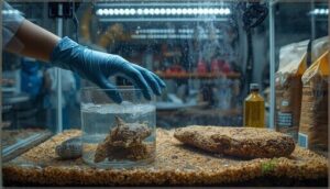 replacing and sterilizing substrate and decor replacing and sterilizing substrate and decor