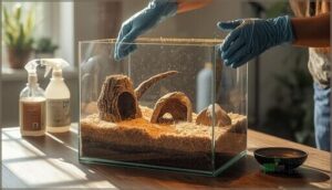 replacing substrate and reassembling the habitat replacing substrate and reassembling the habitat