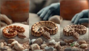 rosy boa morphs (e.g., coastal, mexican, desert) rosy boa morphs (e.g., coastal, mexican, desert)