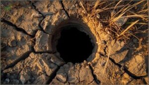 small circular holes or entrances small circular holes or entrances