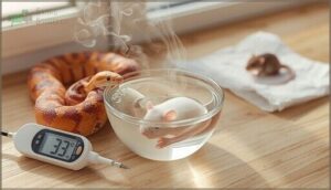 warming prey to stimulate feeding warming prey to stimulate feeding