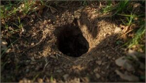 what do snake holes look like