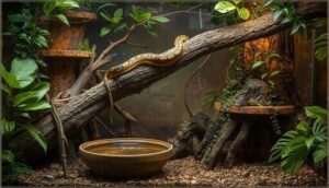 adding branches, plants, and water bowls adding branches, plants, and water bowls