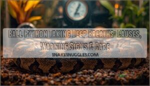 ball python taking deep breaths ball python taking deep breaths