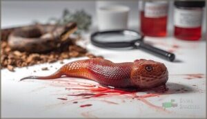 blood or red streaks blood or red streaks