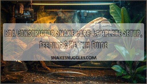 Snapshot of Feeding Adult Constrictor Snake Care