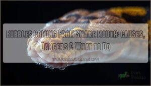 bubbles coming from snake mouth