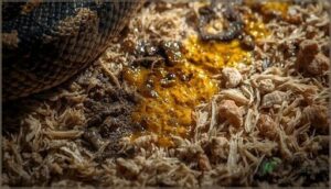 discoloration or wet spots discoloration or wet spots