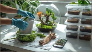 emptying and disassembling the terrarium emptying and disassembling the terrarium