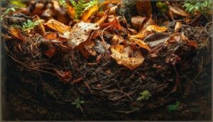forest soil and leaf litter forest soil and leaf litter