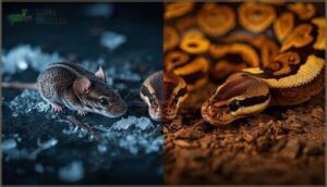 frozen-thawed vs. live prey frozen-thawed vs. live prey