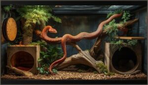 hide boxes, climbing branches, and decor hide boxes, climbing branches, and decor