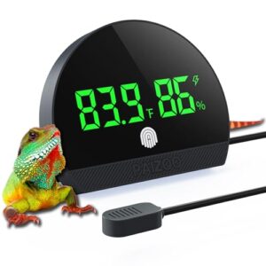 PAIZOO Reptile Thermometer Hygrometer, LED B0FK57R2T9