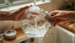 preparing and cleaning the container preparing and cleaning the container