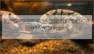 protecting your hands when feeding snakes