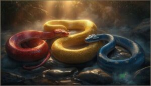 red, yellow, and blue snakes red, yellow, and blue snakes