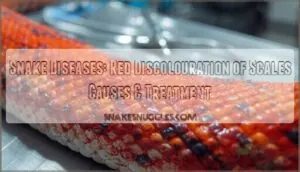 snake diseases red discolouration of scales