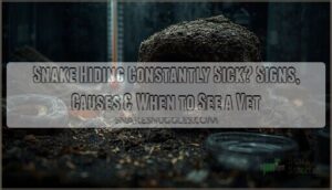 snake hiding constantly sick