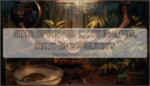 snake refuses food winter