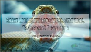 snake with mouth rot snake with mouth rot