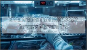 storing frozen snake feeders