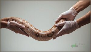 supporting the snake’s body supporting the snake’s body