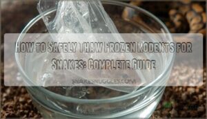 thawing frozen rodents snakes