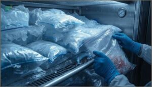 using airtight containers and freezer bags using airtight containers and freezer bags