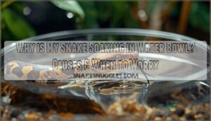 why is my snake soaking in water bowl