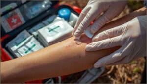 clean the bite area with antiseptic clean the bite area with antiseptic