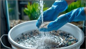 cleaning and adding new substrate cleaning and adding new substrate