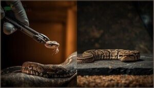 dangling vs. placing prey in enclosure dangling vs. placing prey in enclosure