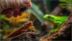 dripping vitamins onto treats or insects dripping vitamins onto treats or insects