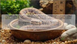how deep should a snake water dish be