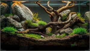 integrating rocks, branches, and moss integrating rocks, branches, and moss