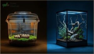 plastic storage tubs vs. glass terrariums plastic storage tubs vs. glass terrariums