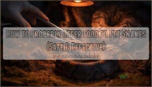 proper way to offer food to pet snakes