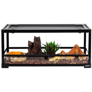 REPTI ZOO Glass Reptile Terrarium B08RD16GLP