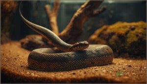 tail flicking or rattling tail flicking or rattling