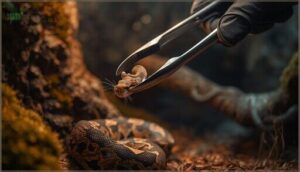 using tongs and feeding tools using tongs and feeding tools