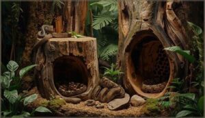 wooden and cork bark hides wooden and cork bark hides