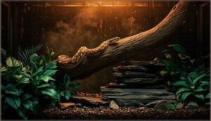 branches, rocks, and artificial plants branches, rocks, and artificial plants