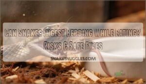 can snakes ingest bedding while eating