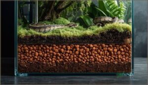 creating a drainage layer (leca, clay pebbles) creating a drainage layer (leca, clay pebbles)