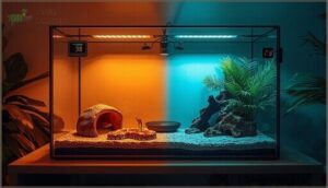 creating a warm-to-cool temperature gradient creating a warm-to-cool temperature gradient