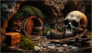 decorative and themed caves (hobbit houses, skulls) decorative and themed caves (hobbit houses, skulls)