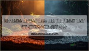 difference between belly heat and ambient heat for snakes