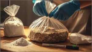 dispose of waste in a sealed bag dispose of waste in a sealed bag